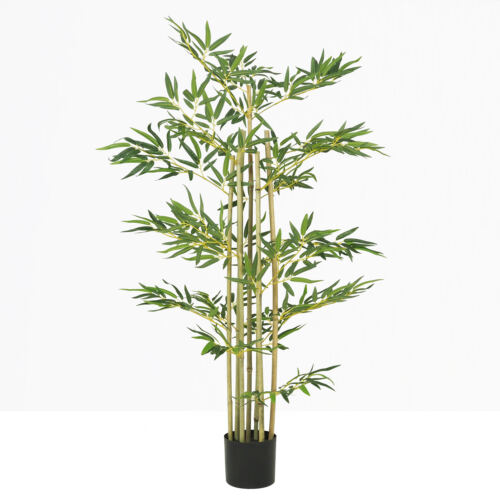 Bambou artificiel 612 feuilles 150cm sur fond beige
