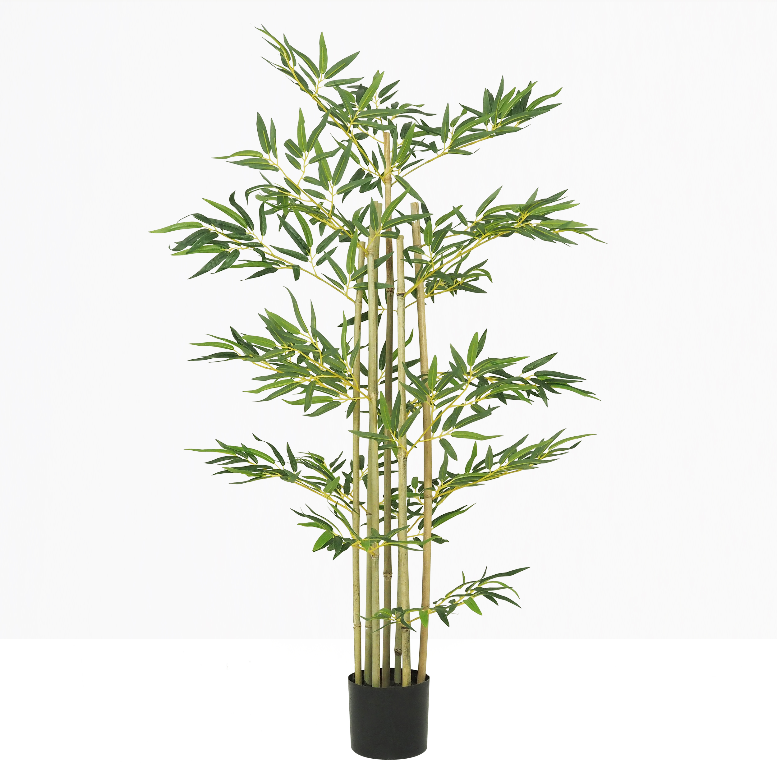 Bambou artificiel 612 feuilles 150cm sur fond beige