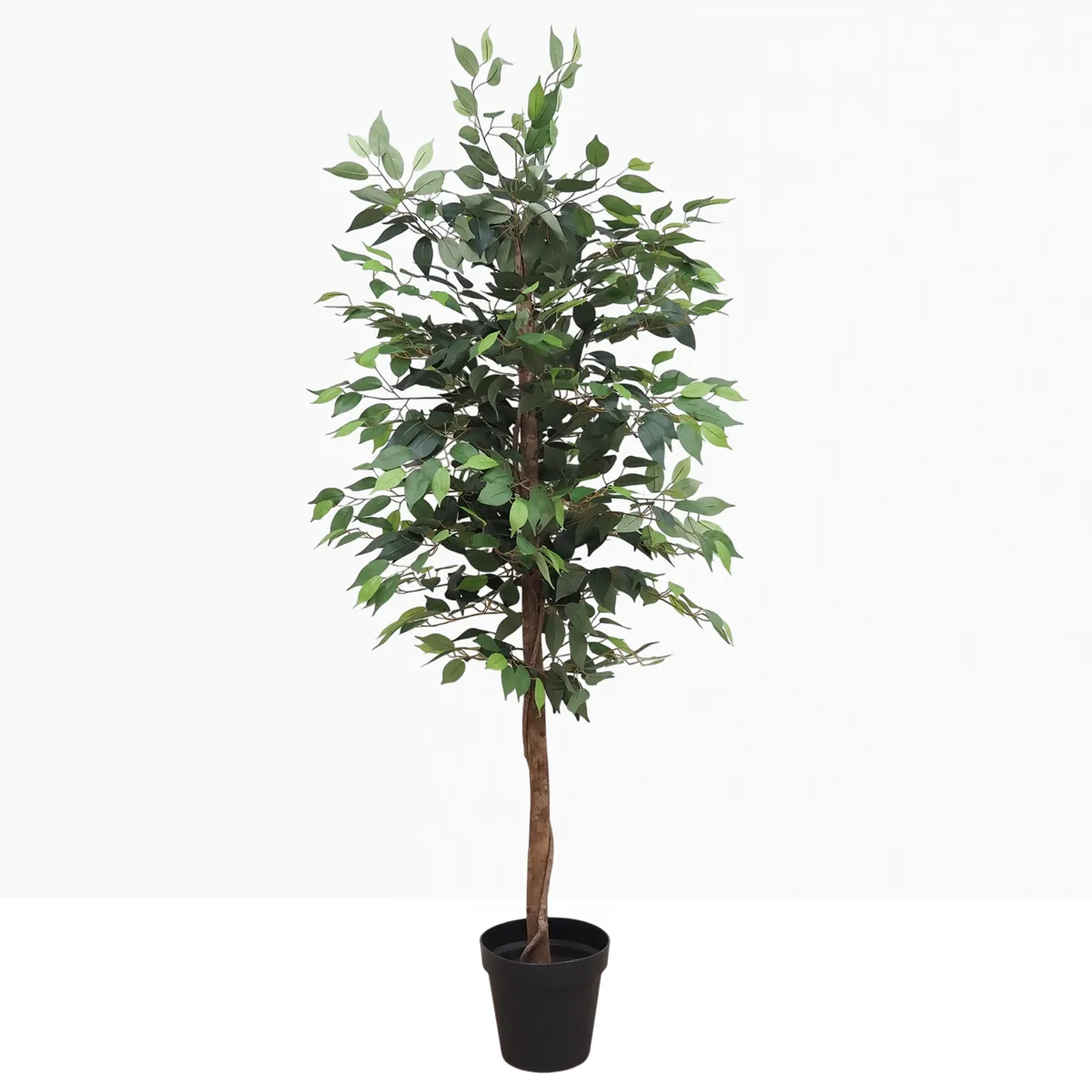 Ficus artificiel vert 180cm sur fond beige