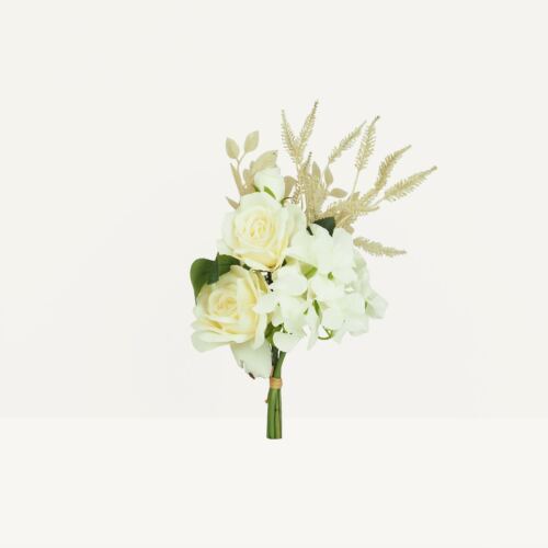 Bouquet artificiel de fleurs 35cm sur fond beige