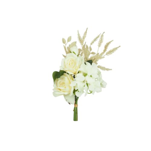 Bouquet artificiel de fleurs 35cm sur fond blanc