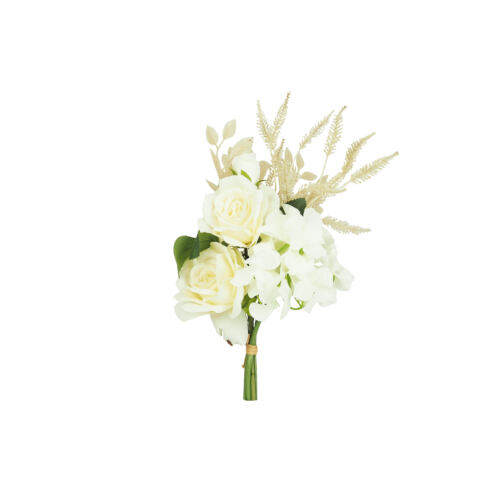 Bouquet artificiel de fleurs 35cm sur fond blanc