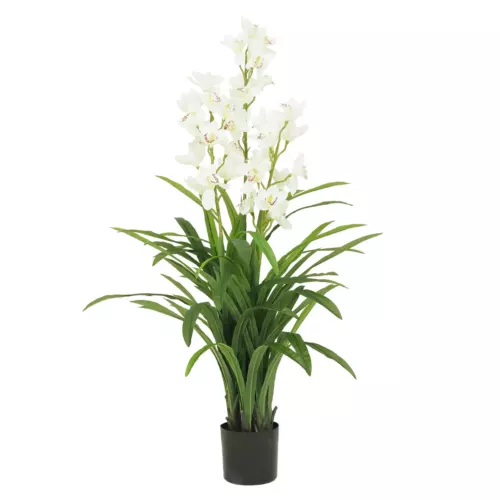Cymbidium artificiel 155cm sur fond blanc
