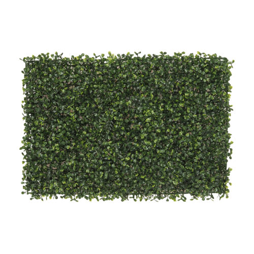 Mur végétal artificiel de buis 40cm sur fond blanc