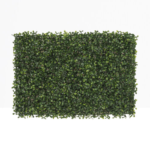 Mur végétal artificiel de buis 40cm sur fond gris