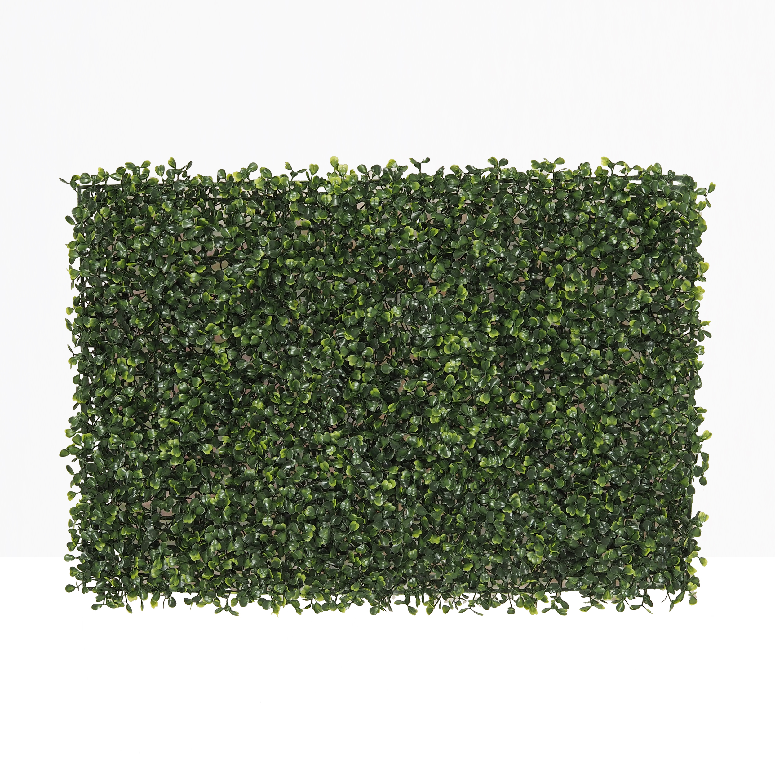 Mur végétal artificiel de buis 40cm sur fond gris