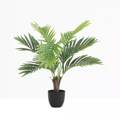Palmier artificiel areca 60cm sur fond beige
