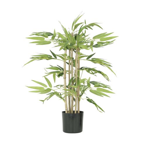 Bambou artificiel pot 60cm sur fond blanc
