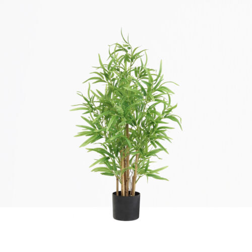 Bambou artificiel 416 feuilles 90cm sur fond beige