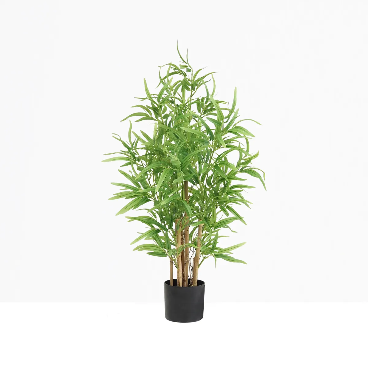 Bambou artificiel 416 feuilles 90cm sur fond beige