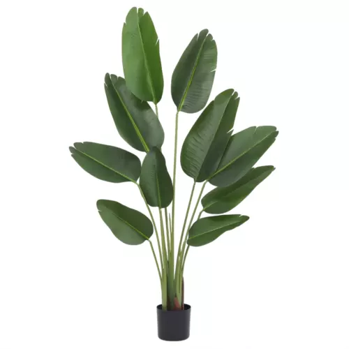 Plante artificielle oiseau du paradis toucher naturel 160cm sur fond blanc