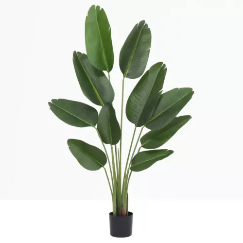 Plante artificielle oiseau du paradis toucher naturel 160cm sur fond gris