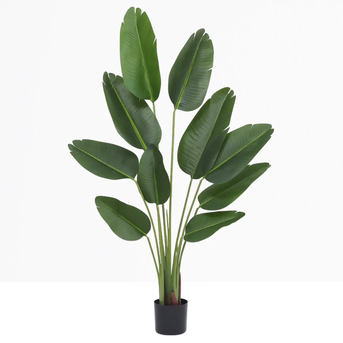 Plante artificielle oiseau du paradis toucher naturel 160cm sur fond gris