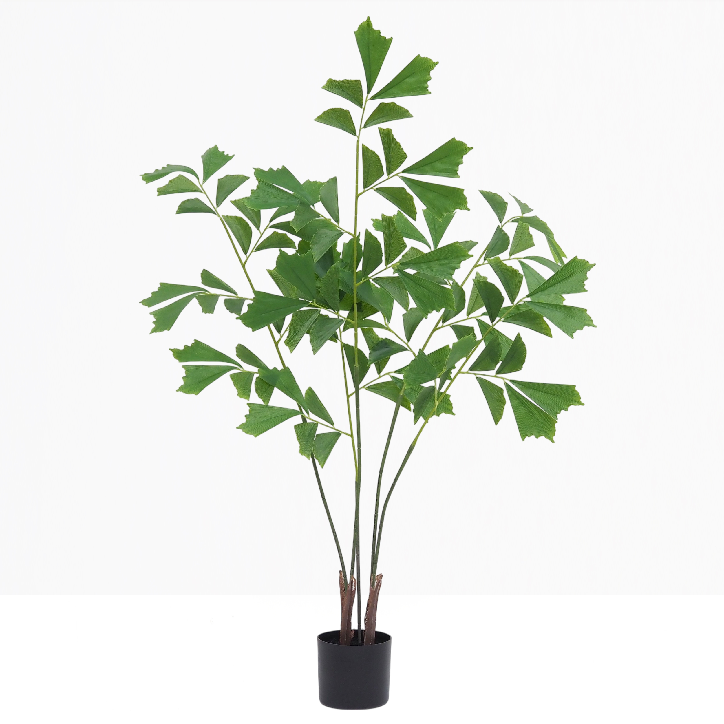 Plante artificielle caryota 120cm sur fond gris