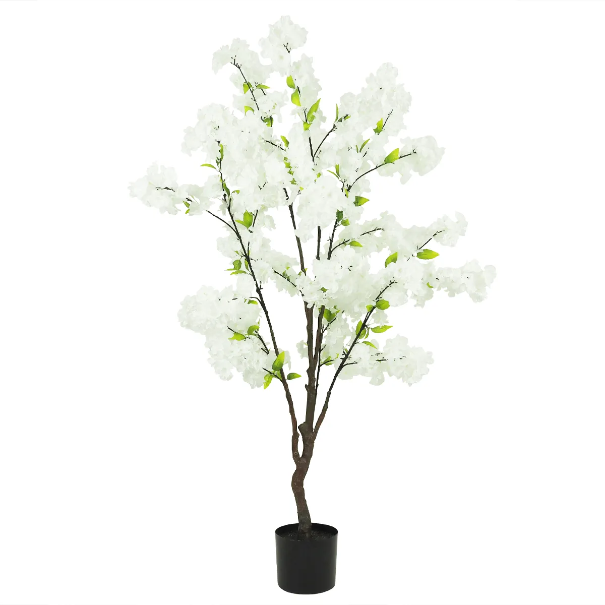 Cerisier artificiel blanc 130cm sur fond blanc