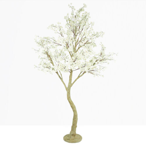 Cerisier artificiel sur pied blanc 250cm sur fond beige