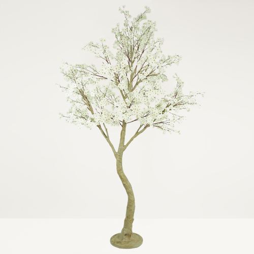 Cerisier artificiel sur pied blanc 250cm sur fond beige