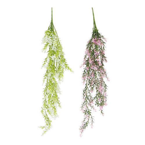 Chute plante artificielle 78cm lot de 2 sur fond blanc