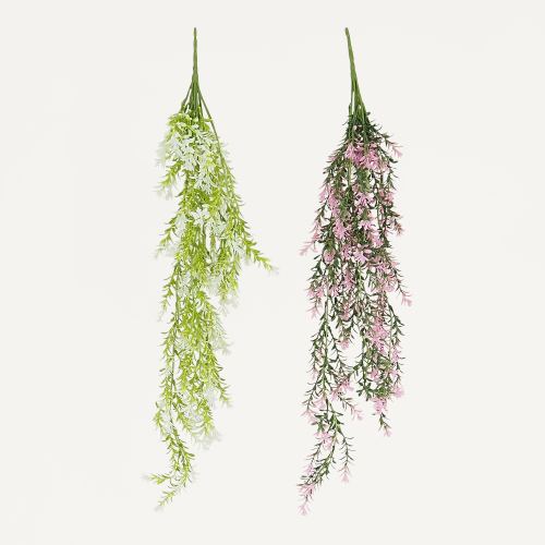 Chute plante artificielle 78cm lot de 2 sur fond beige