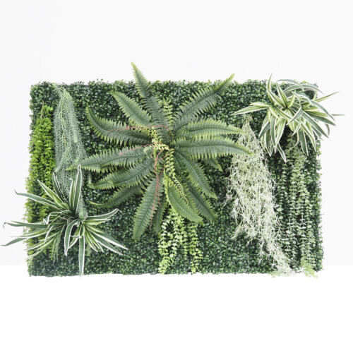 Mur végétal artificiel en kit DIY 120x80cm N°2 sur fond beige