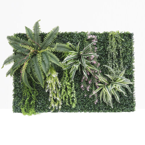 Mur végétal artificiel en kit DIY 120x80cm N°3 sur fond beige