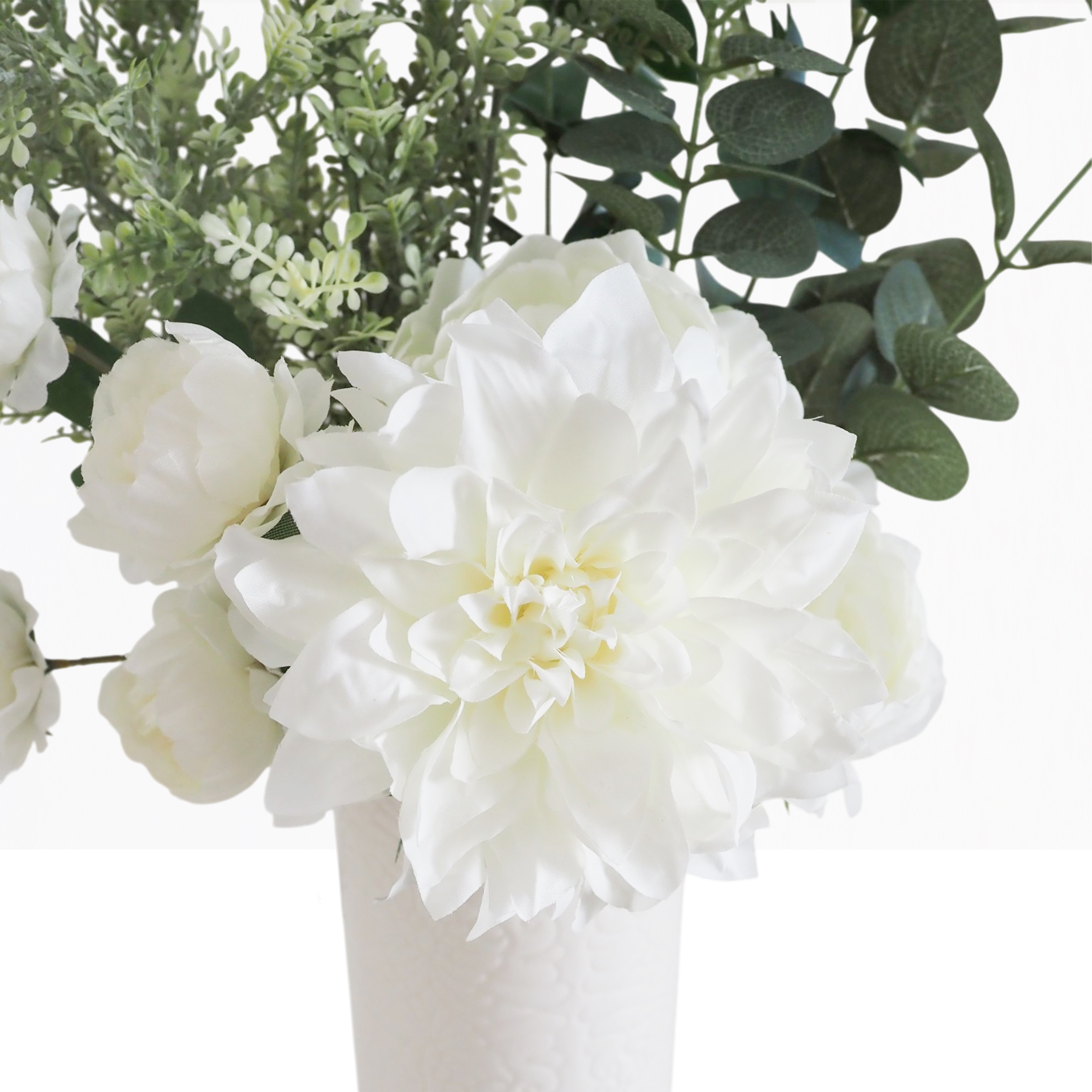 Bouquet de fleurs artificielles à composer - Alba zoom sur le dahlia