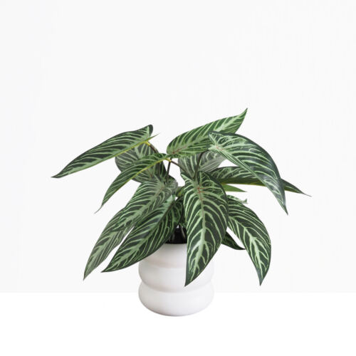 Plante artificiel taro 40cm sur fond gris