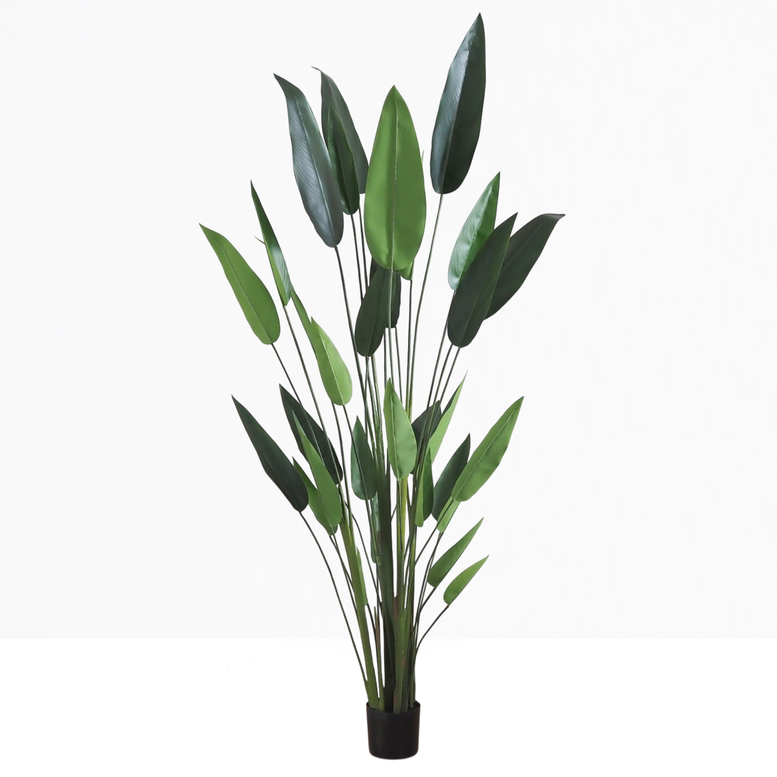 Plante artificielle héliconia 210cm sur fond beige