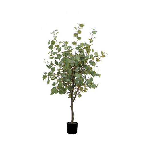 Eucalyptus artificiel 135cm sur fond blanc